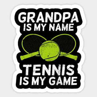 Tennis Grandpa Grandfather Gift Sticker